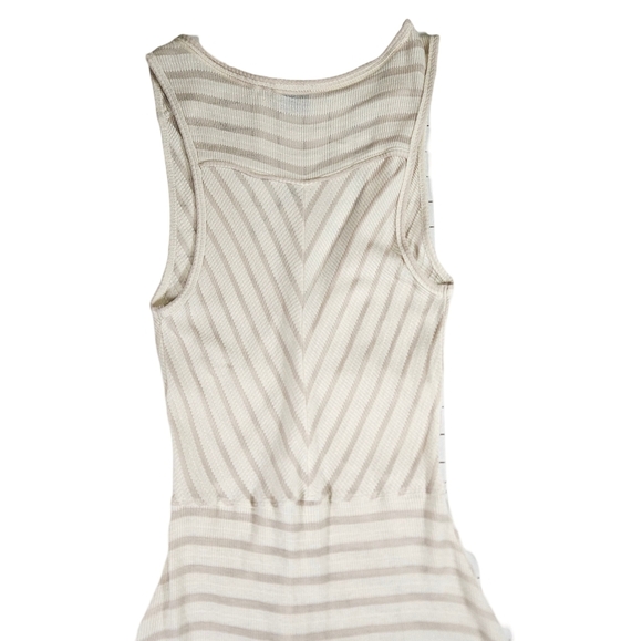 Postmark By Anthropologie Hi/Low Button Up Semi Sheer Swing Dress, Cream, XS - Picture 9 of 15